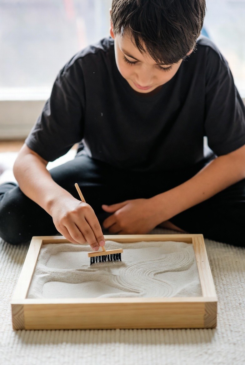 Zen garden play therapy space